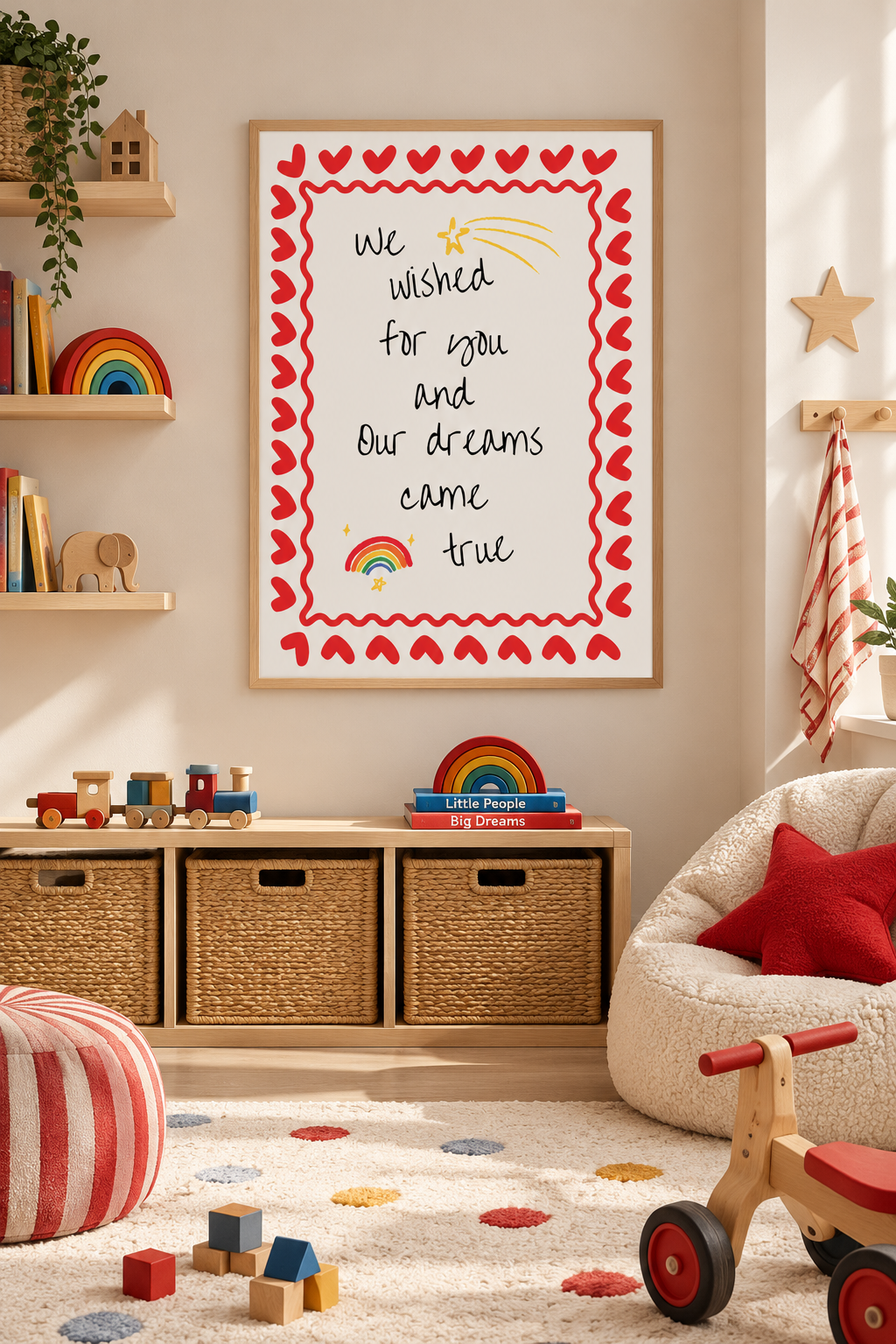 We wished for you and our dream came true children’s print
