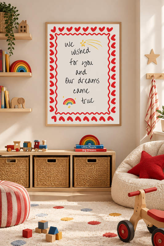 We wished for you and our dream came true children’s print