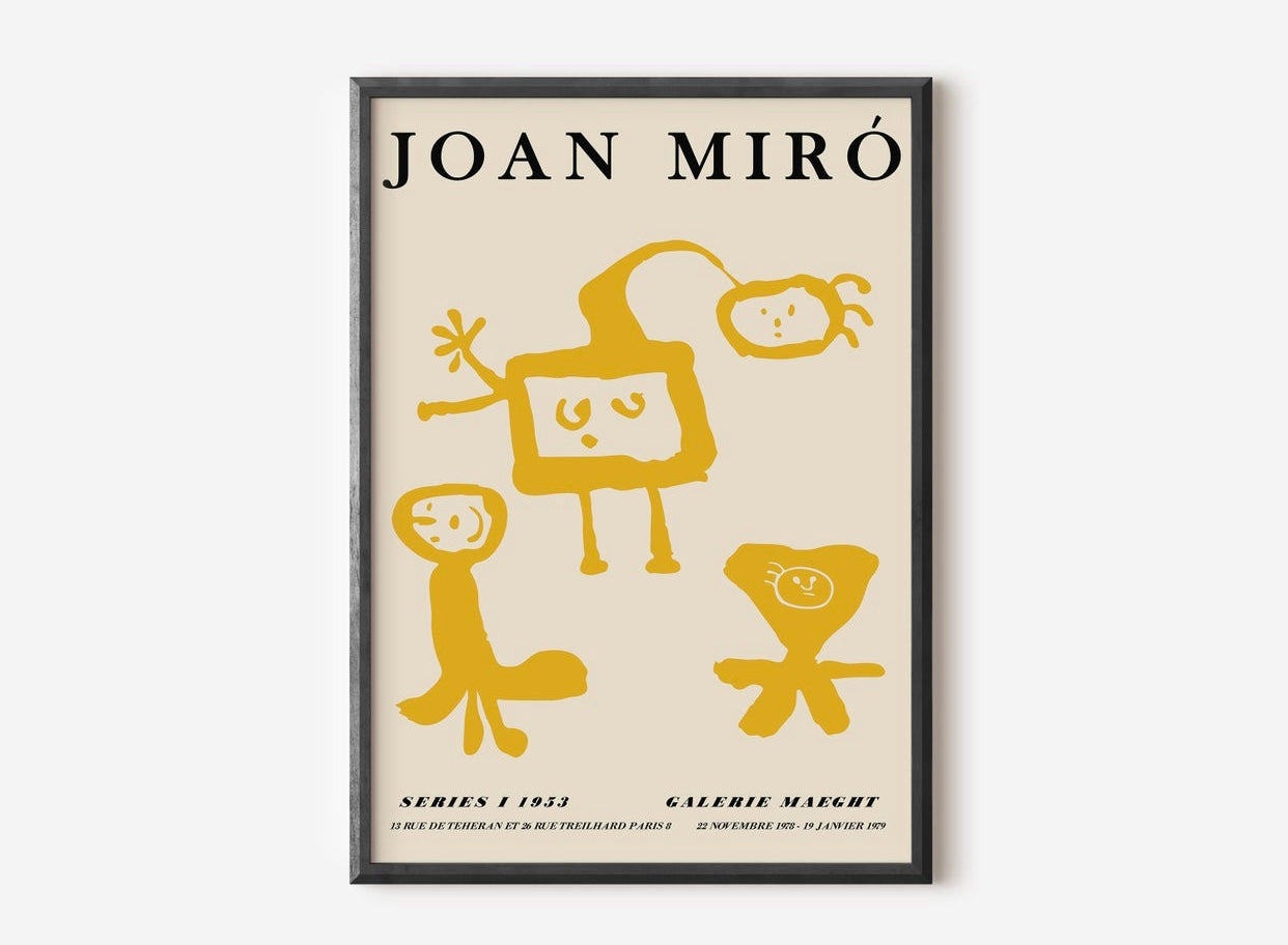Joan Miro set of six colourful prints