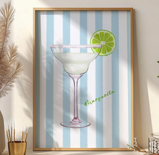 Margarita Retro Cocktail Print