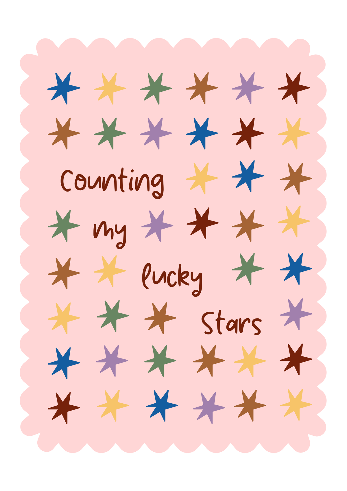Counting my lucky stars print