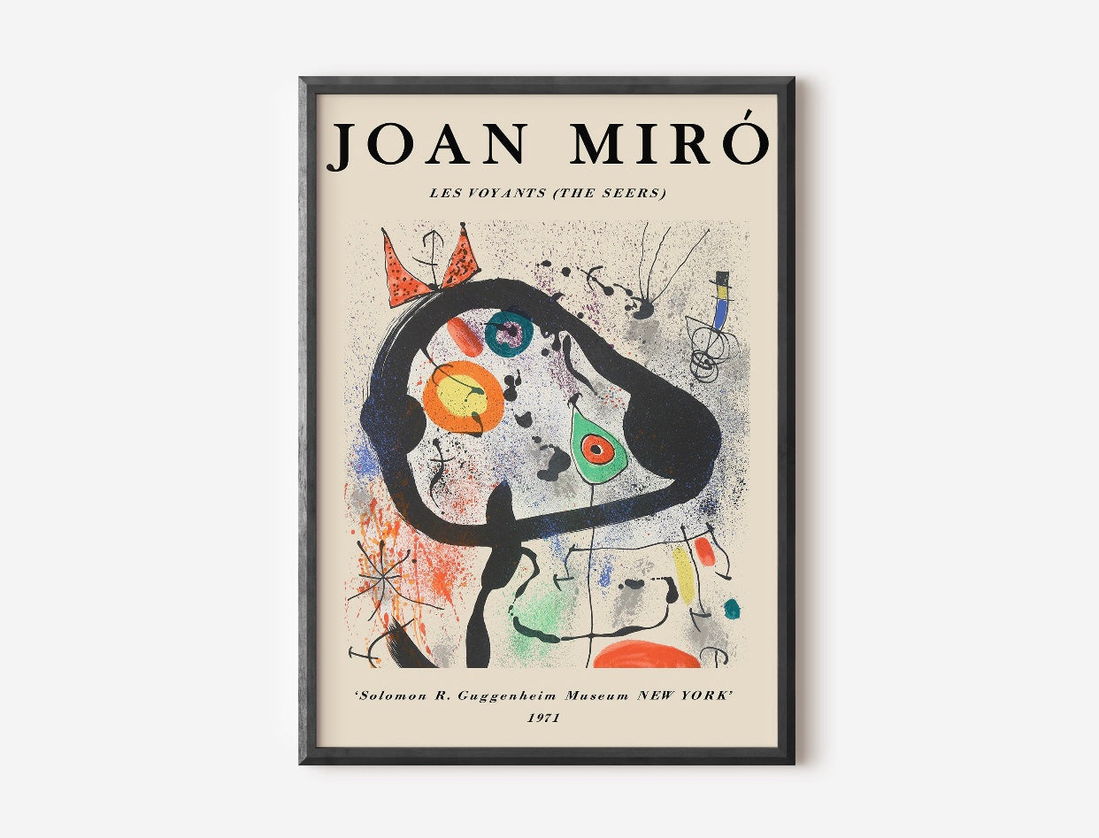 Joan Miro set of six colourful prints