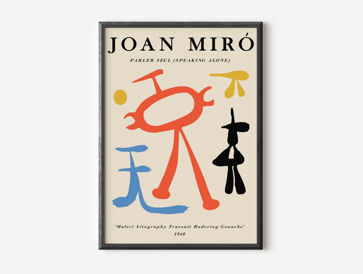 Joan Miro set of six colourful prints