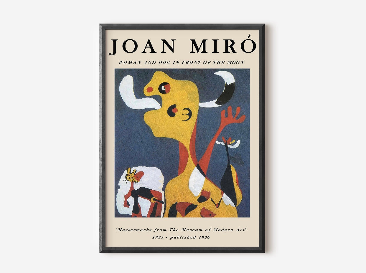 Joan Miro set of six colourful prints