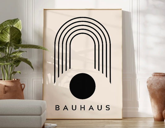 Set Of Six Bauhaus Geometric Wall Art