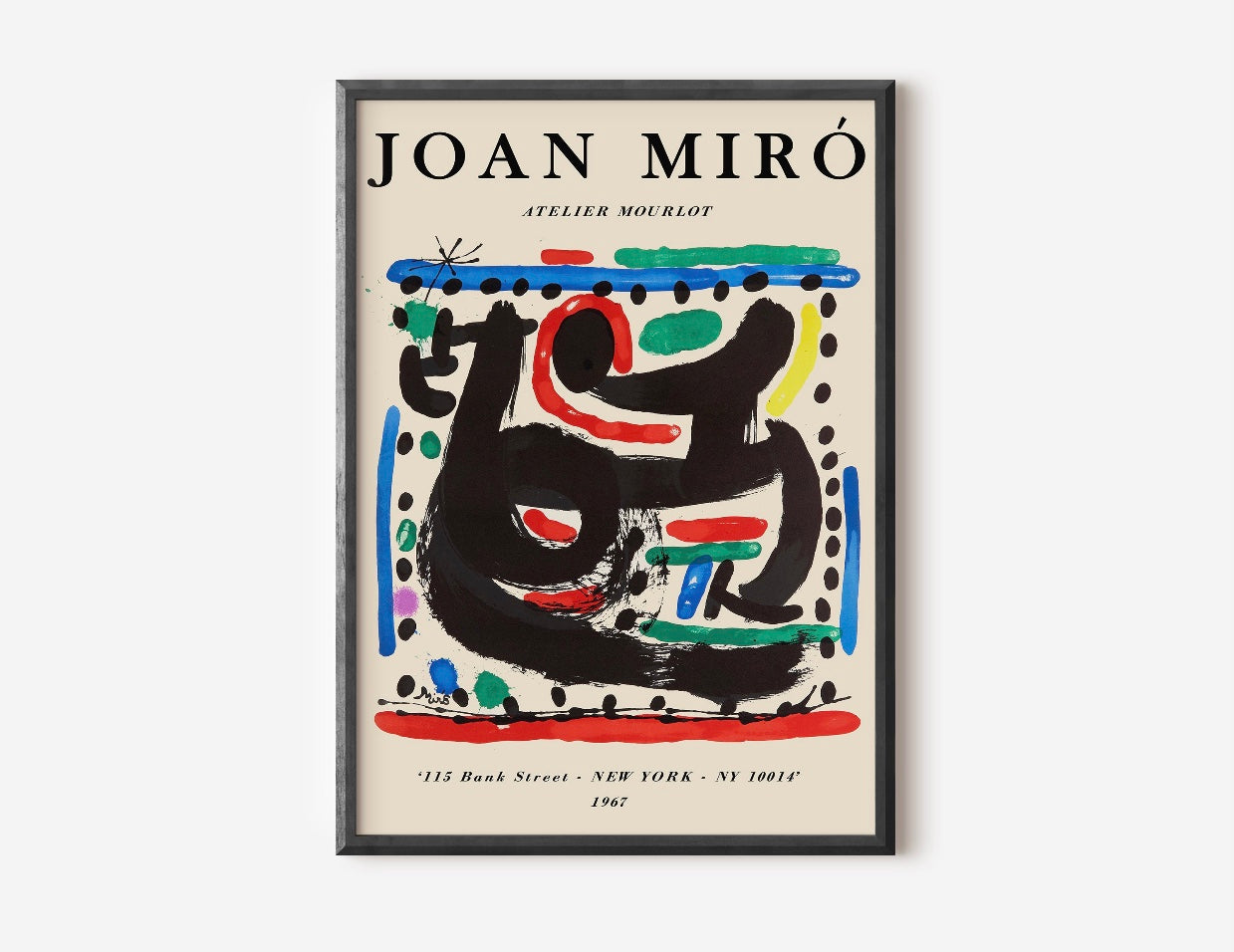Joan Miro set of six colourful prints