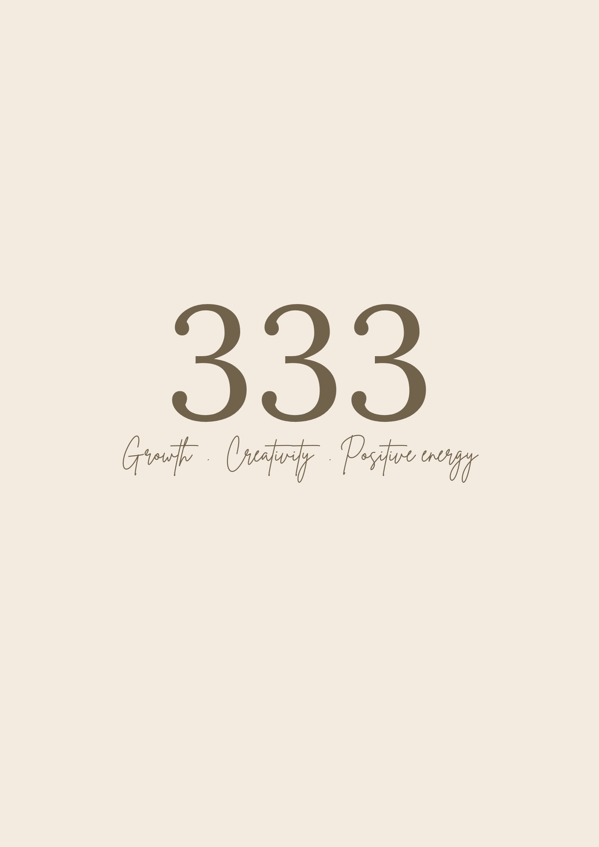 Angel number 333 Print