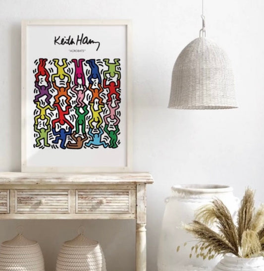 Keith Haring Inspired Acrobats Print