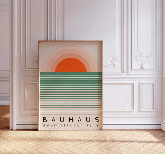 Bauhaus Minimalist Sun Print