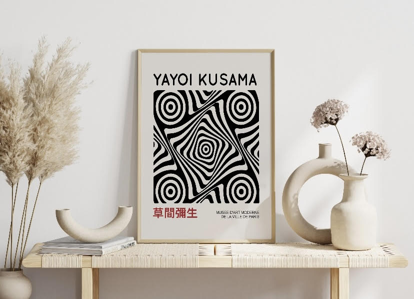 Yayoi Kusama Black and White Print