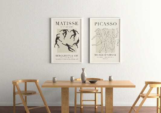 Picasso and Matisse Black and White Duo Print Set