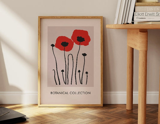 Botanical Poppy Print
