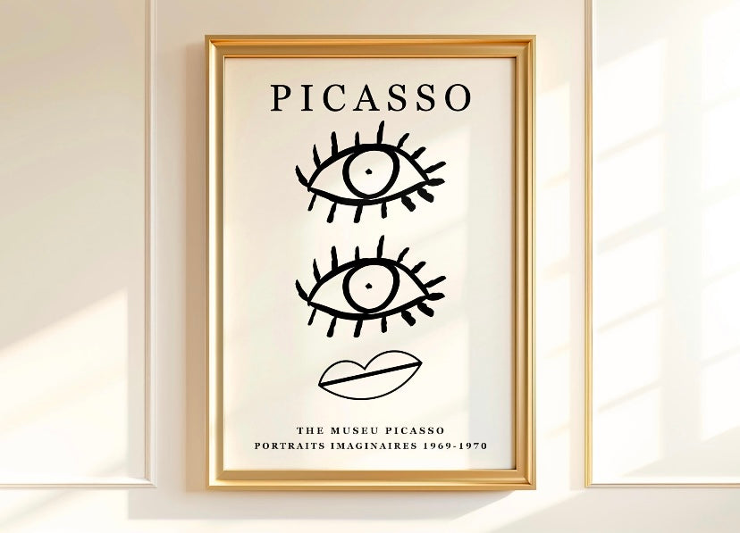 Picasso Abstract Line Eye Art print