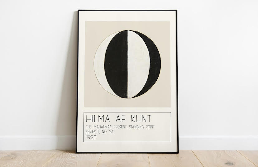 Hilma af Klint Black and White Minimalist Print