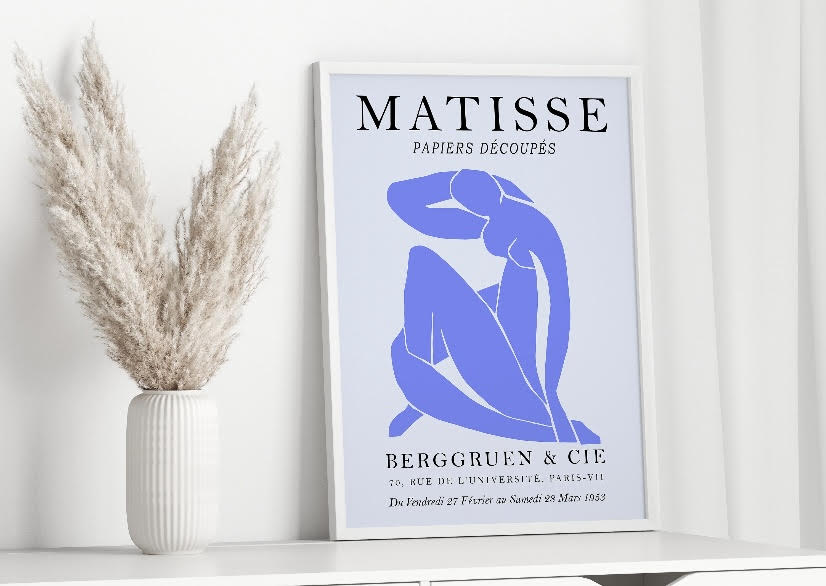 Pastel Blue Henri Matisse Print Set