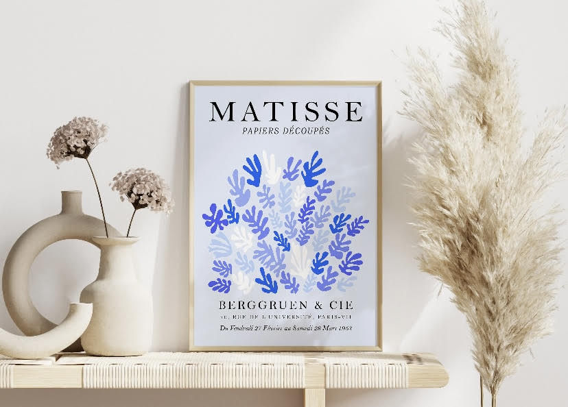 Pastel Blue Henri Matisse Print Set