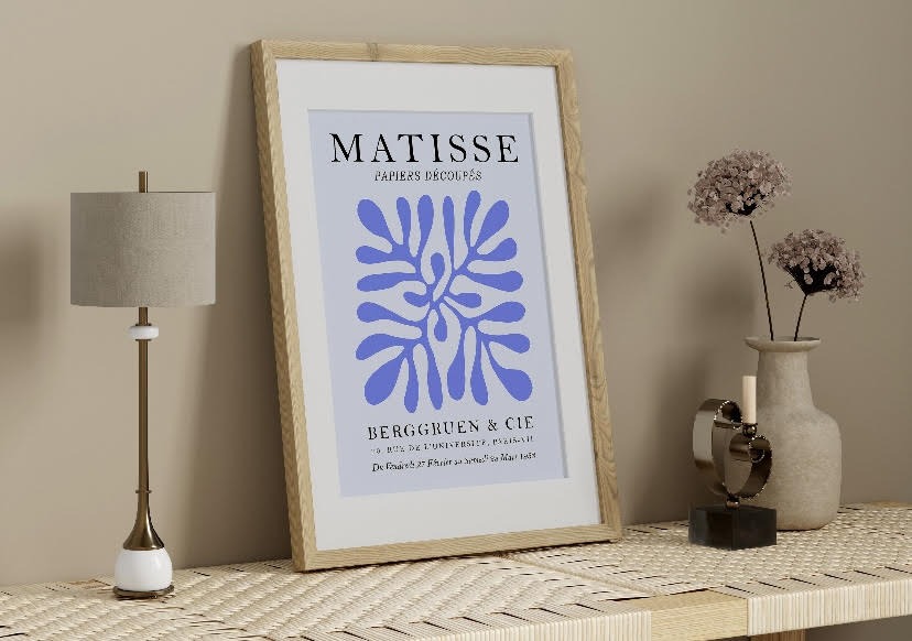 Pastel Blue Henri Matisse Print Set