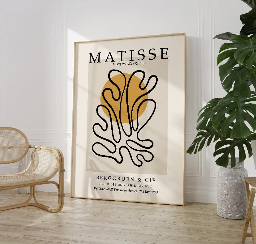 Matisse Papiers Decoupes black, Gold and neutral Print