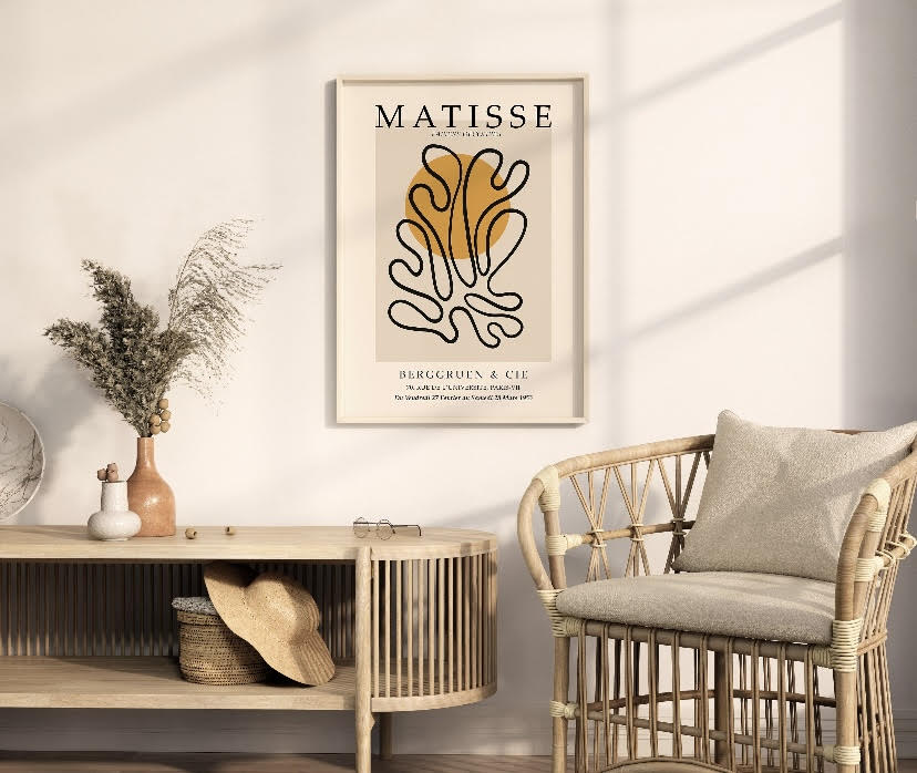 Matisse Papiers Decoupes black, Gold and neutral Print