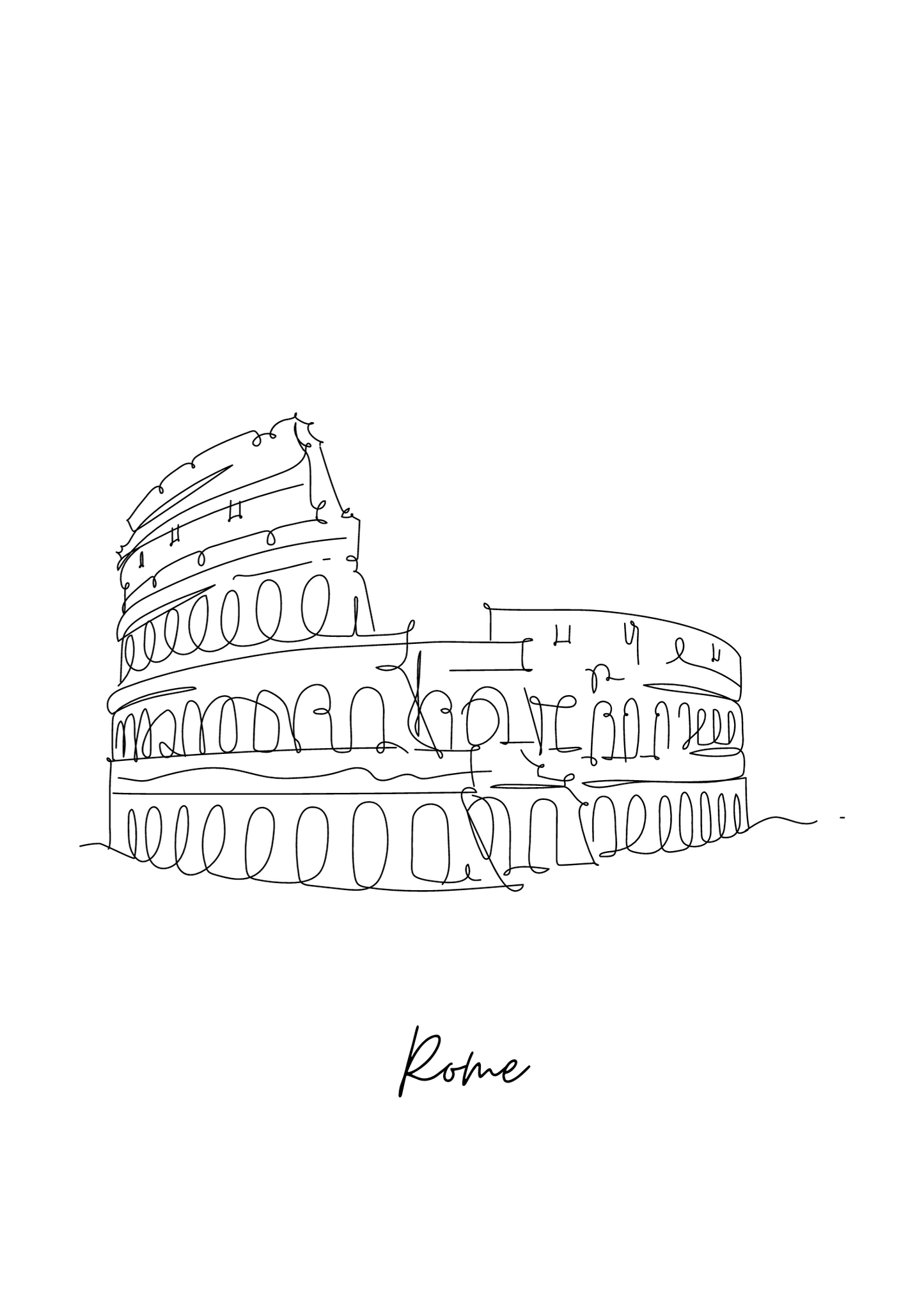 Rome Line Art Print