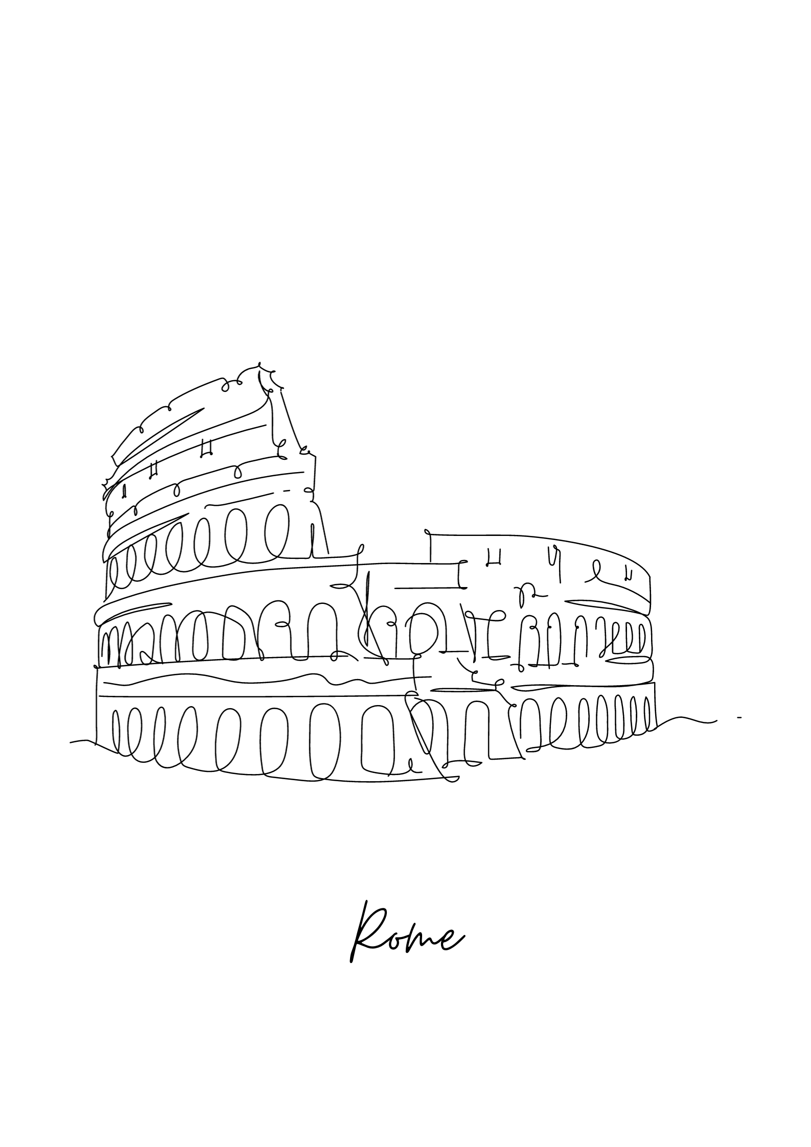 Rome Line Art Print – Fizzy Art