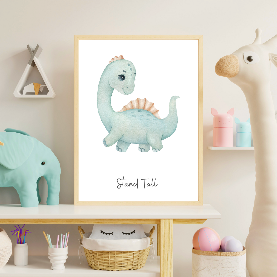 Children's Stand Tall Dinosaur Print