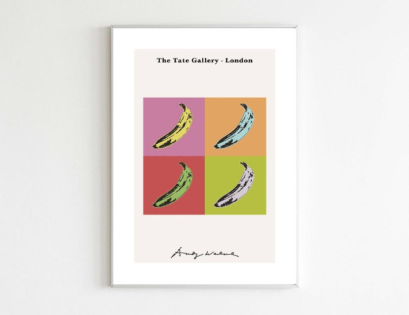 Andy Warhol Colourful Banana Print