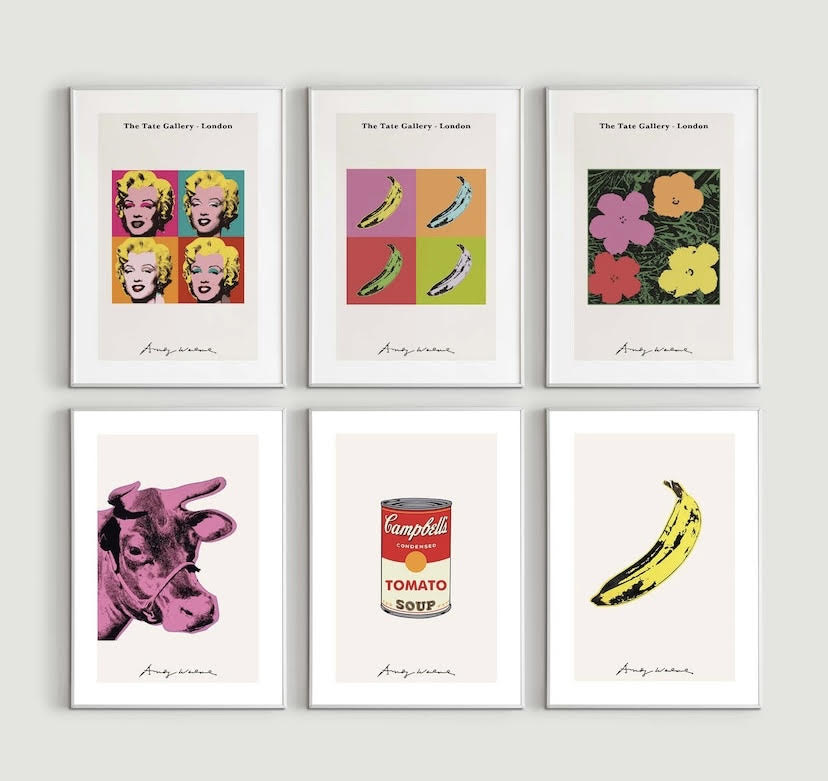 Andy Warhol Colourful Gallery Wall Pop Art Print Set