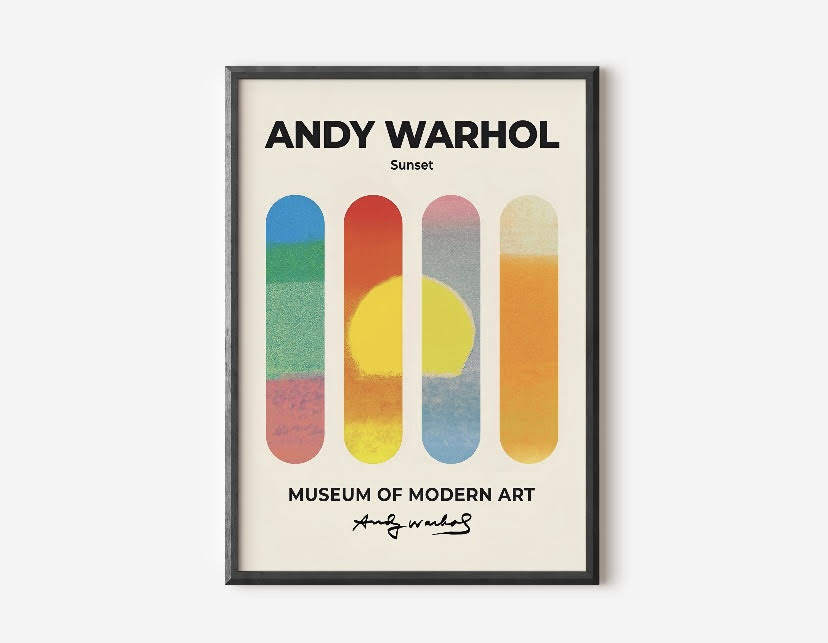 Andy Warhol Colourful Sunset Print