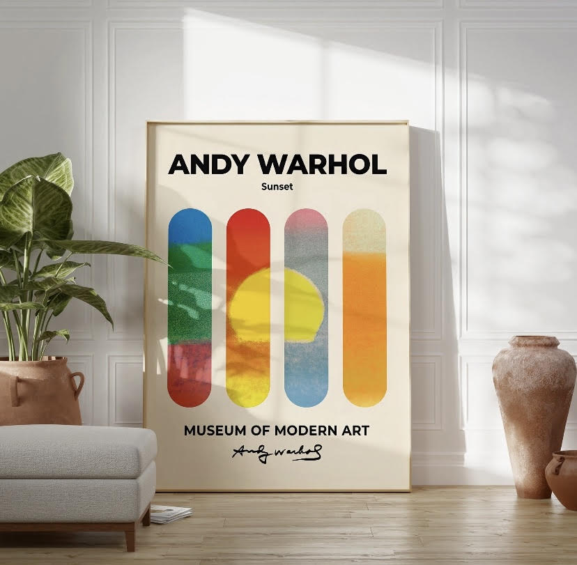 Andy Warhol Colourful Sunset Print