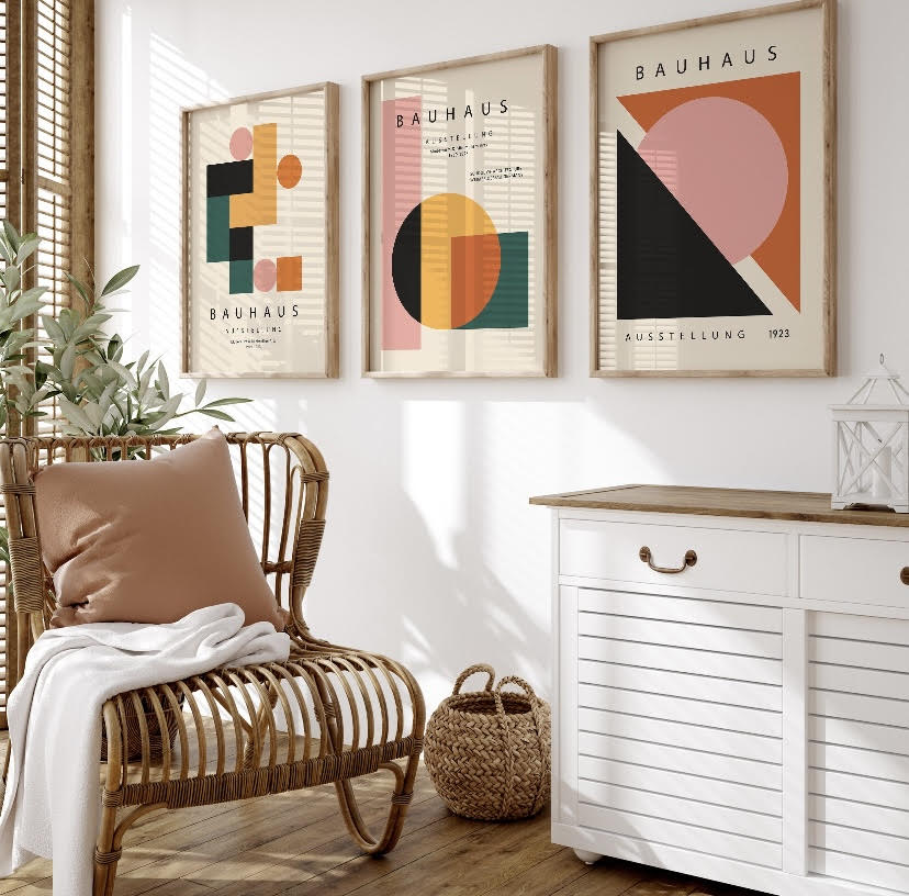 Bauhaus Geometric print set