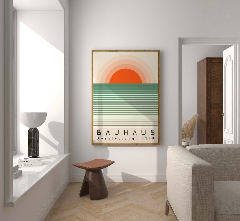 Bauhaus Minimalist Sun Print