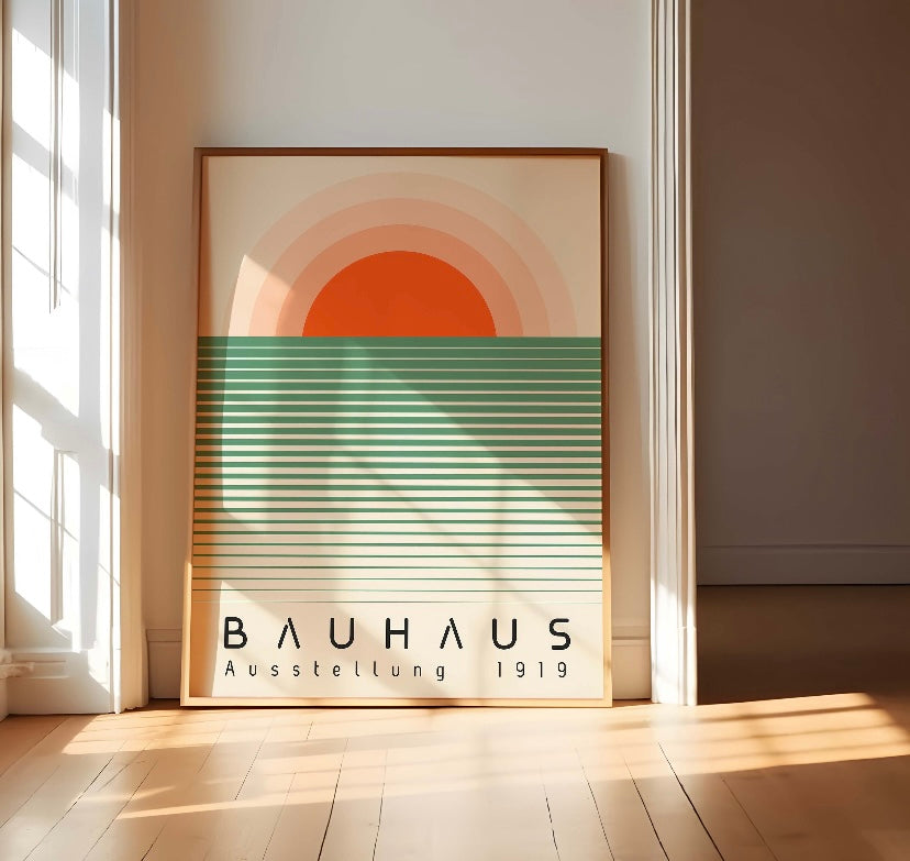 Bauhaus Minimalist Sun Print