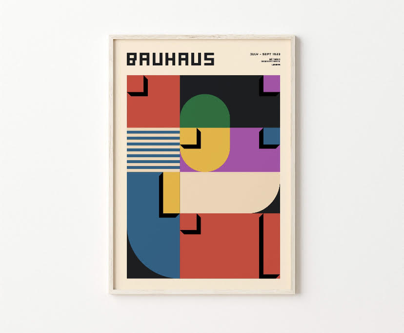 Bauhaus Colourful Geometric Art Print