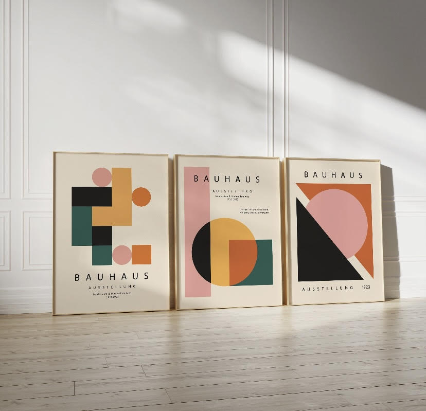 Bauhaus Geometric print set