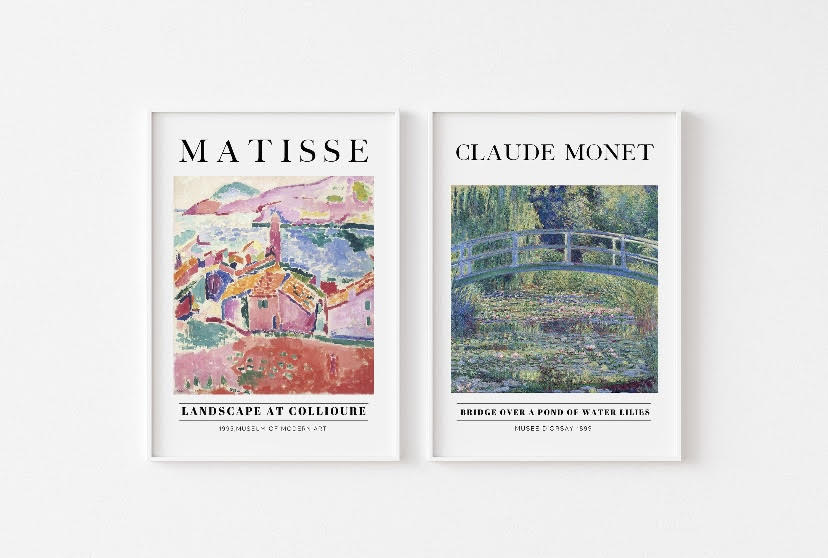 Matisse and Monet Duo Print Set