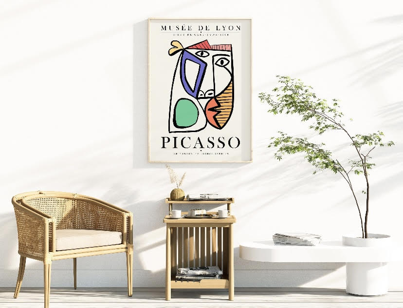 Colourful Picasso Line Art print