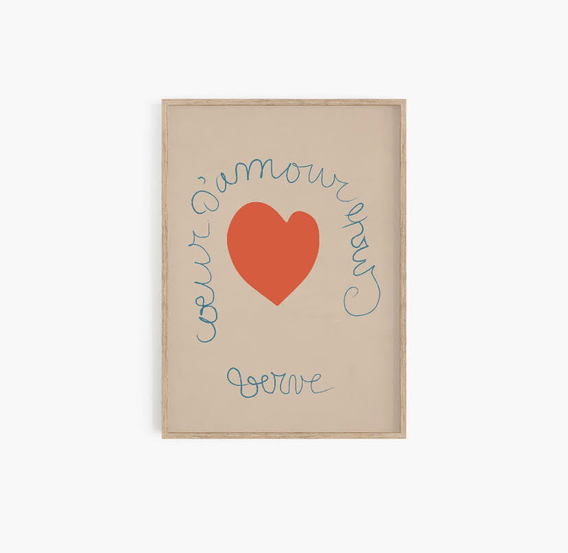 Henri Matisse Coeur D' Mour Red Heart Print