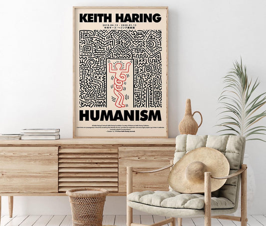 Keith Haring Inspired Humanism Print