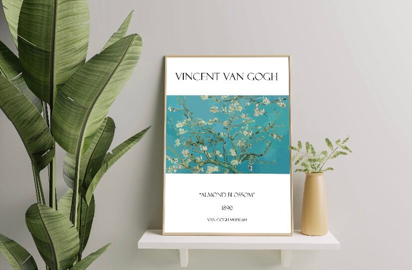 Van Gogh Exhibition Poster | Almond Blossom Print | Scenery Print | Vintage Art |