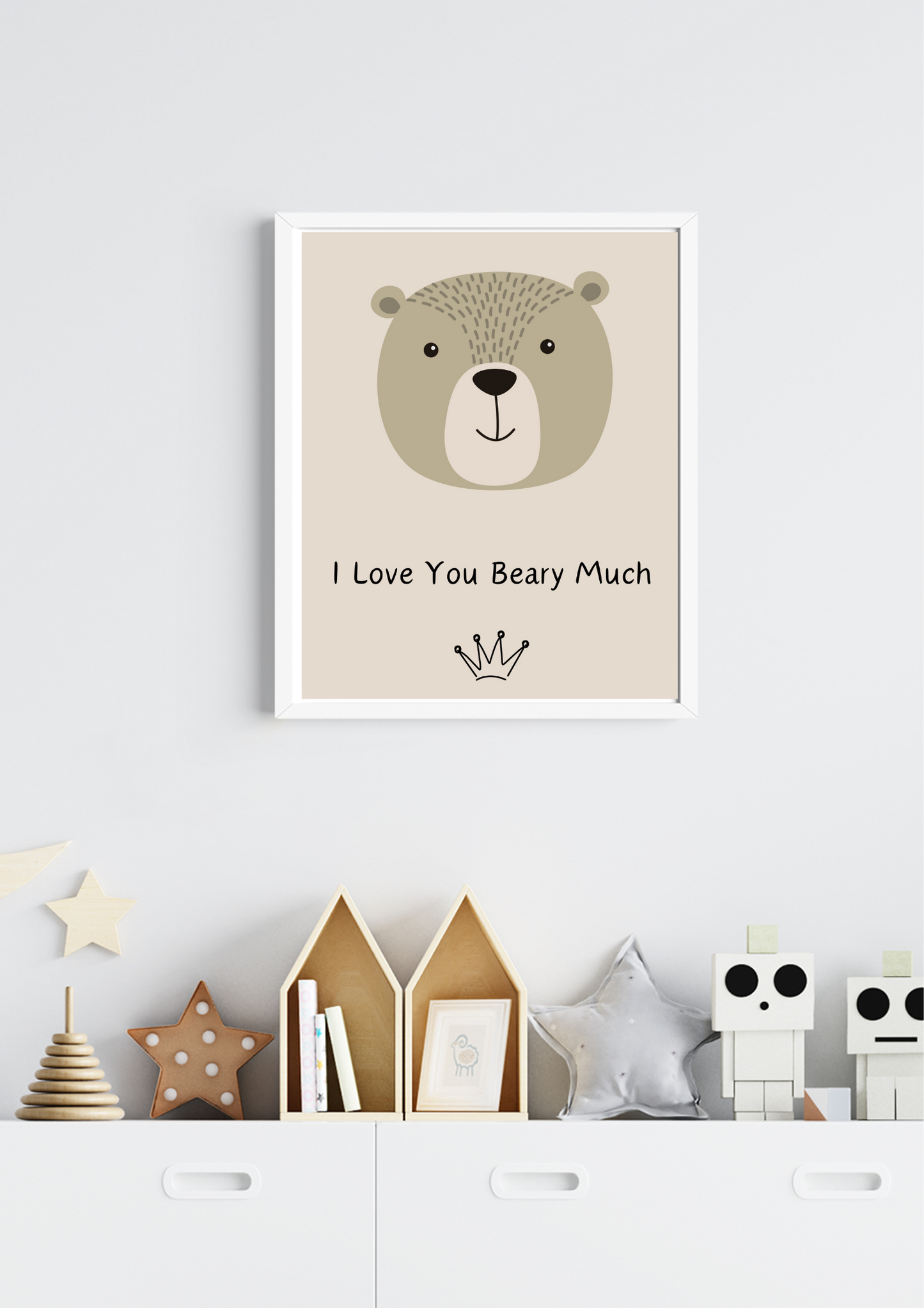 Children's I Love You Beary Much Woodland Bear Print