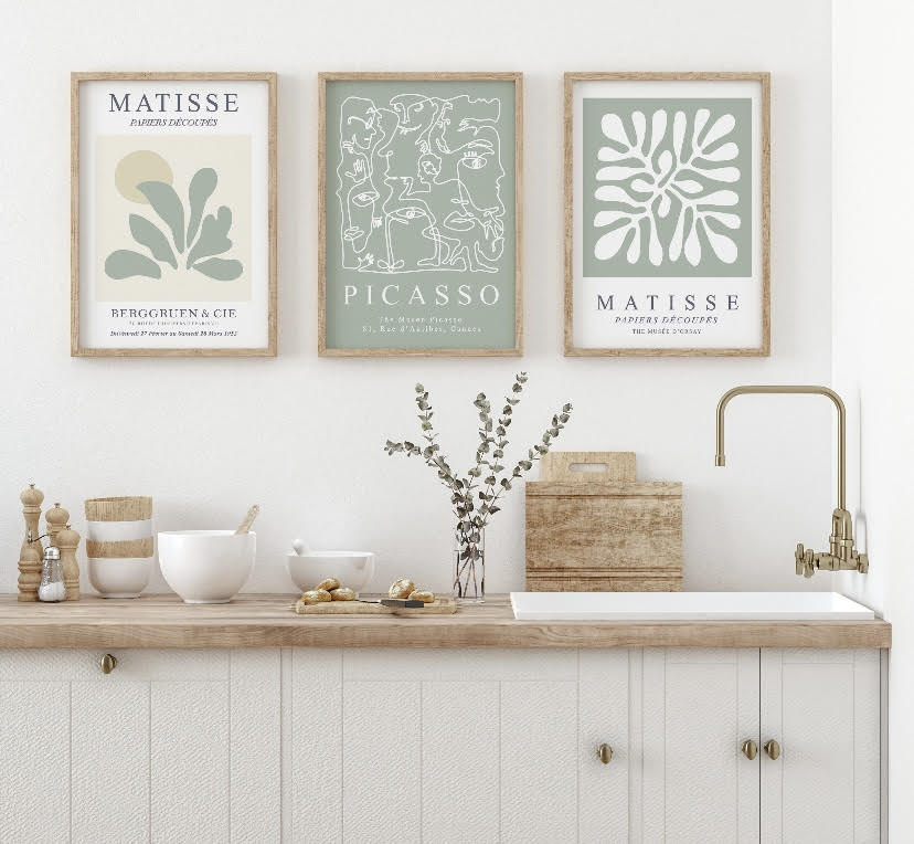 Matisse | Picasso Sage Green Print set