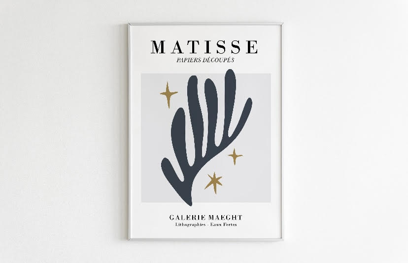 Matisse Navy Blue Star Exhibition Print