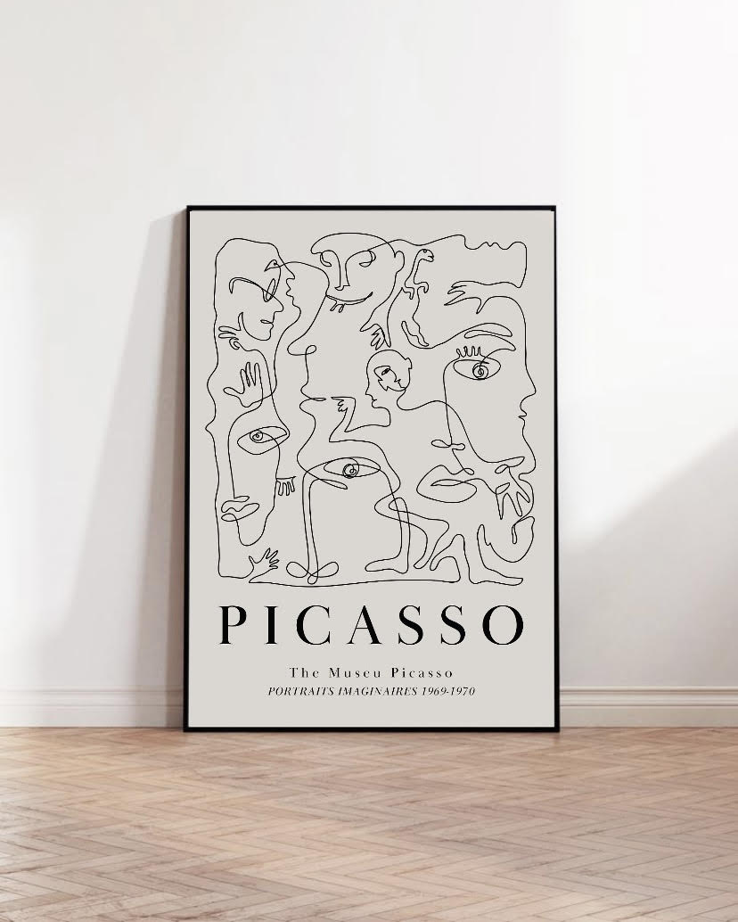 Henri Matisse and Picasso set of 3 Neutral gallery prints