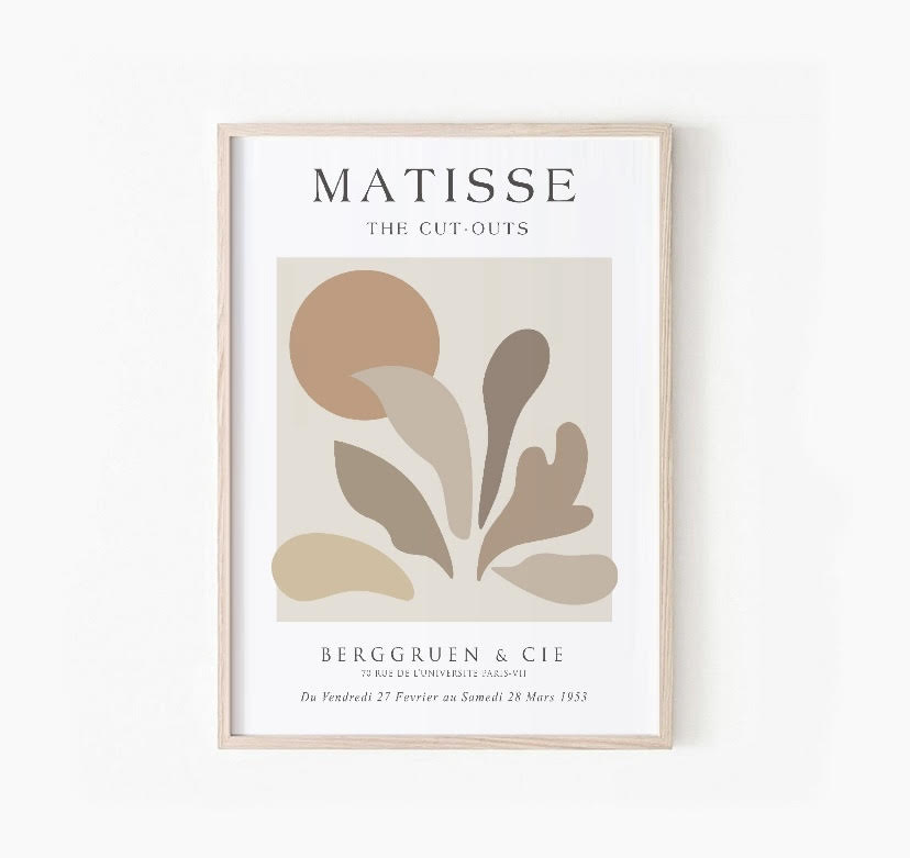 Set Of Three Matisse Beige Prints