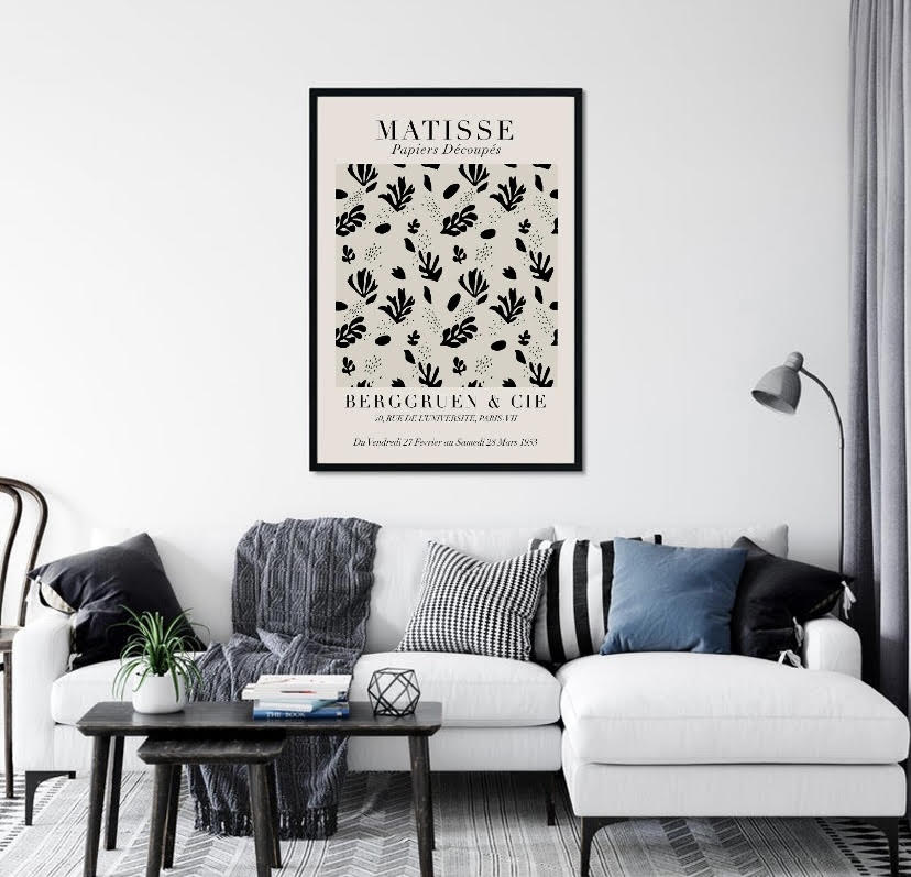 Matisse Papiers Decoupes black and neutral Print