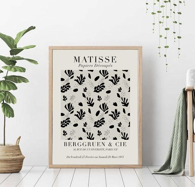 Matisse Papiers Decoupes black and neutral Print