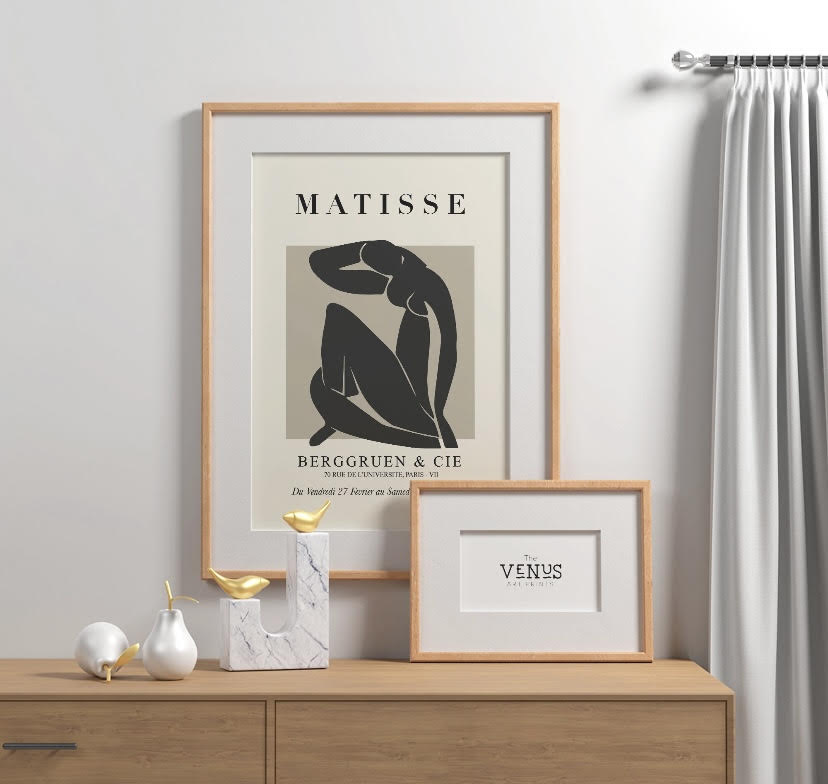 Matisse Black Set Of Three Prints