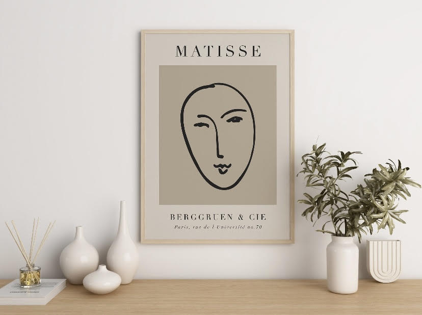 Set Of Three Matisse Black and Beige Prints