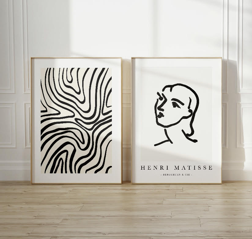 Henri Matisse Set Of Two Black And White Prints